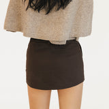 Alyssa Mini Skort - Chocolate