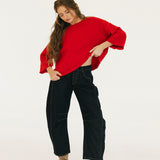 Hallie Sweater Top - Red