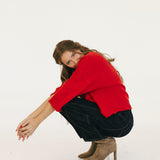Hallie Sweater Top - Red