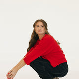 Hallie Sweater Top - Red