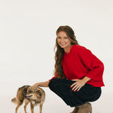 Hallie Sweater Top - Red