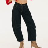 Maci Baggy Denim Pants - Dark Denim