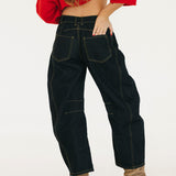 Maci Baggy Denim Pants - Dark Denim