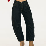 Maci Baggy Denim Pants - Dark Denim