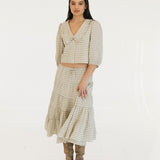 Casey Plaid Skirt - Olive