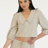 Casey Plaid Skirt - Olive
