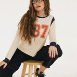 87 Varsity Long Sleeve Top - Ivory