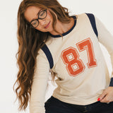 87 Varsity Long Sleeve Top - Ivory