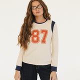 87 Varsity Long Sleeve Top - Ivory