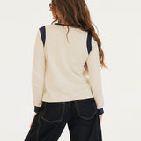 87 Varsity Long Sleeve Top - Ivory