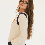 87 Varsity Long Sleeve Top - Ivory