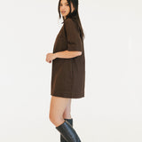 Valorie Pocket Mini Dress - Brown