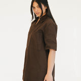 Valorie Pocket Mini Dress - Brown