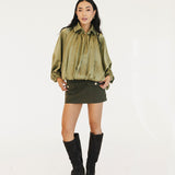 Kyndall Mini Cargo Skirt - Dark Olive