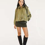 Kyndall Mini Cargo Skirt - Dark Olive