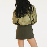 Kyndall Mini Cargo Skirt - Dark Olive