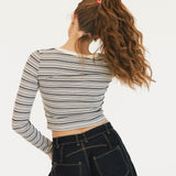 Ava Striped Long Sleeve - Grey Multi