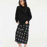 Pau Oversized Drop Shoulder Sweater - Black