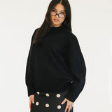 Pau Oversized Drop Shoulder Sweater - Black
