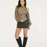 Peyton One Shoulder Balloon Sleeve Top