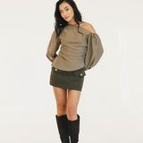 Peyton One Shoulder Balloon Sleeve Top