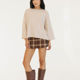 Victoria Sweater Top - Oatmeal