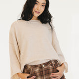 Victoria Sweater Top - Oatmeal