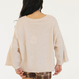 Victoria Sweater Top - Oatmeal