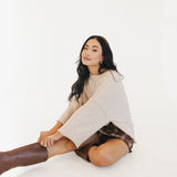 Victoria Mini Skort - Taupe Plaid