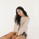 Victoria Sweater Top - Oatmeal