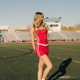 Fancy FitFlow Outline Tank - Crimson Red/White