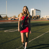 FitFlow Mini Skirt - Crimson Red/White