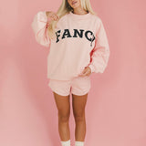 Fancy Oversized Fleece Mockneck - Blush Pink