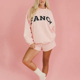 Fancy Fleece Lined Shorts - Blush Pink