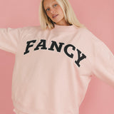 Fancy Oversized Fleece Mockneck - Blush Pink