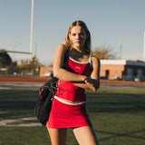 Fancy FitFlow Outline Tank - Crimson Red/White