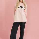 Fancy Fleece Wide Leg Sweatpants - Charcoal Gray