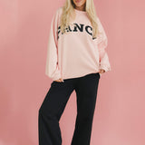 Fancy Fleece Wide Leg Sweatpants - Charcoal Gray