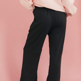 Fancy Fleece Wide Leg Sweatpants - Charcoal Gray