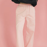 Fancy Fleece Wide Leg Sweatpants - Blush Pink
