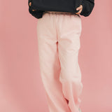 Fancy Fleece Wide Leg Sweatpants - Blush Pink