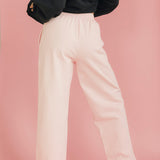 Fancy Fleece Wide Leg Sweatpants - Blush Pink