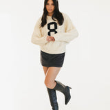 Cali Cable Knit Sweater - Ivory