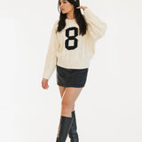 Cali Cable Knit Sweater - Ivory