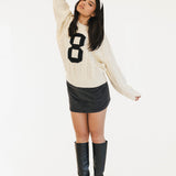 Cali Cable Knit Sweater - Ivory