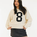 Cali Cable Knit Sweater - Ivory