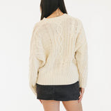 Cali Cable Knit Sweater - Ivory