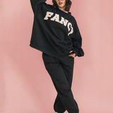 Fancy Fleece Cuffed Leg Sweatpants - Charcoal Gray