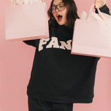 Fancy Oversized Fleece Mockneck - Charcoal Gray