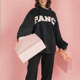 Fancy Oversized Fleece Mockneck - Charcoal Gray